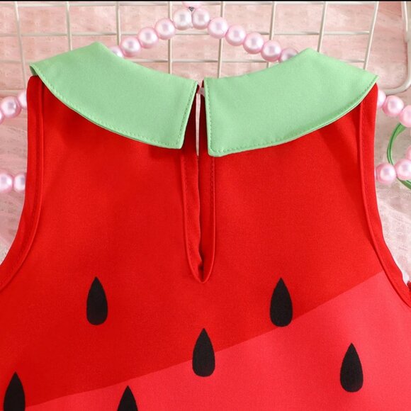 Cocomelon Dress Birthday Outfit Clothes outfit Watermelon Coco Melon Dress - Picture 2 of 3